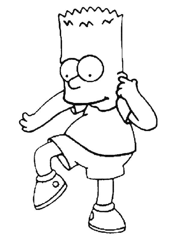 Homer et Bart Simpson en pleine activité de coloriage
