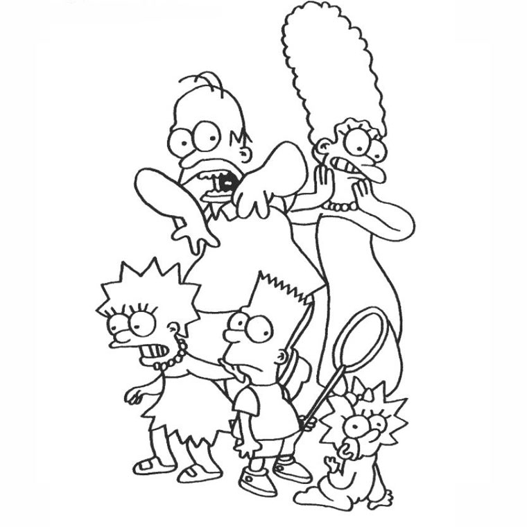 Homer et Marge Simpson en pleine détente dans leur salon