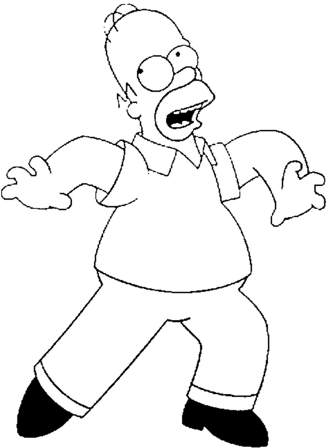 Homer Simpson dégustant un donut dans le salon de la maison