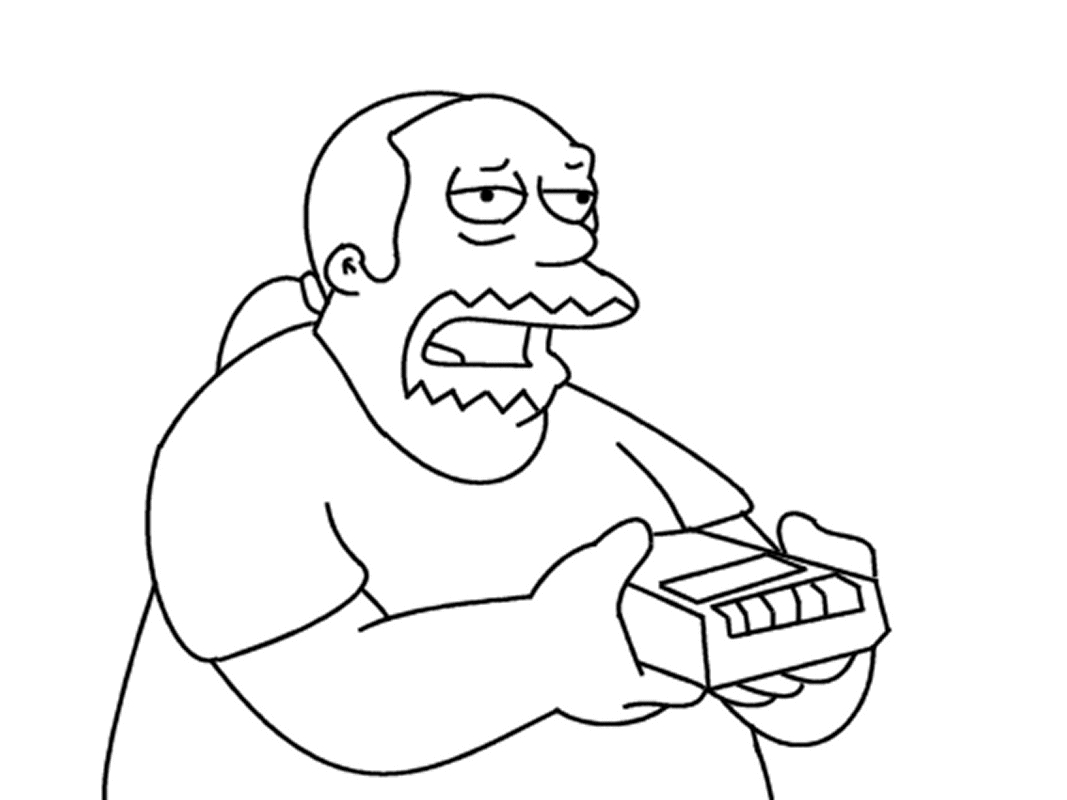 Homer Simpson dégustant un donut à Springfield
