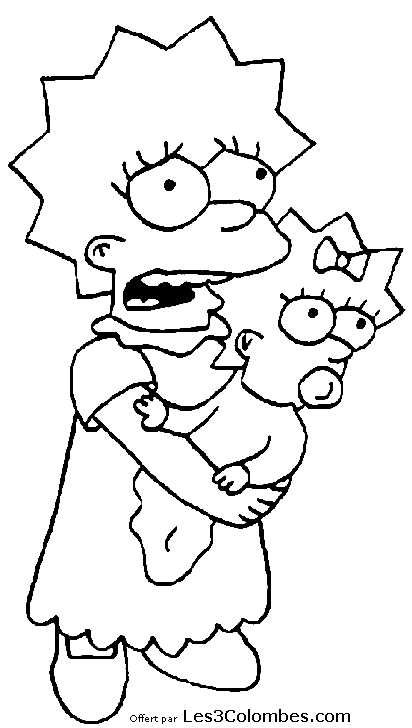 Homer Simpson et Bart jouant dans le jardin de la maison des Simpson