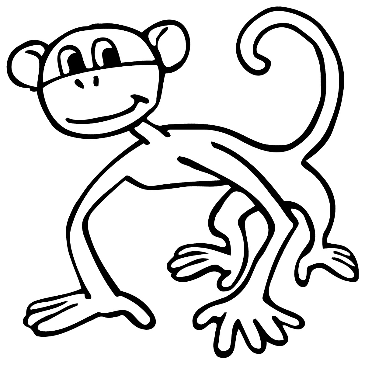 Un singe espiègle suspendu à une branche dans la jungle