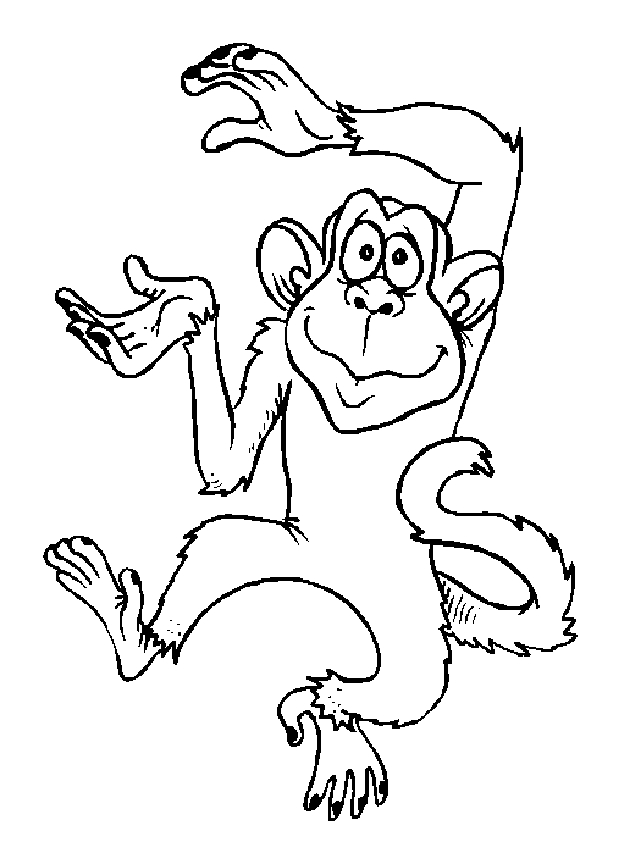 Un singe joyeux grimpant à une branche dans la jungle