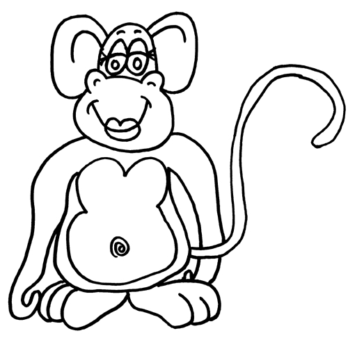 Un singe espiègle accroché à une branche en pleine jungle