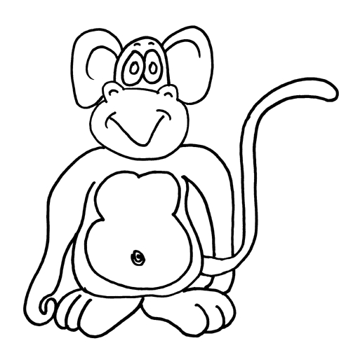 Un singe joyeux suspendu à une branche dans la jungle Un singe joyeux suspendu à une branche dans la jungle