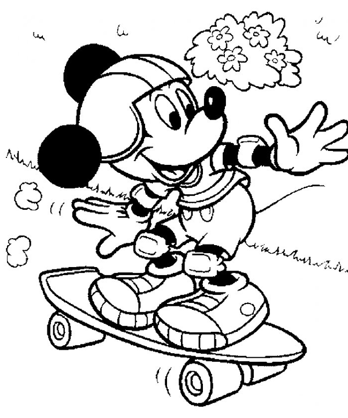 Coloriage d'un skateboard en action sur une rampe