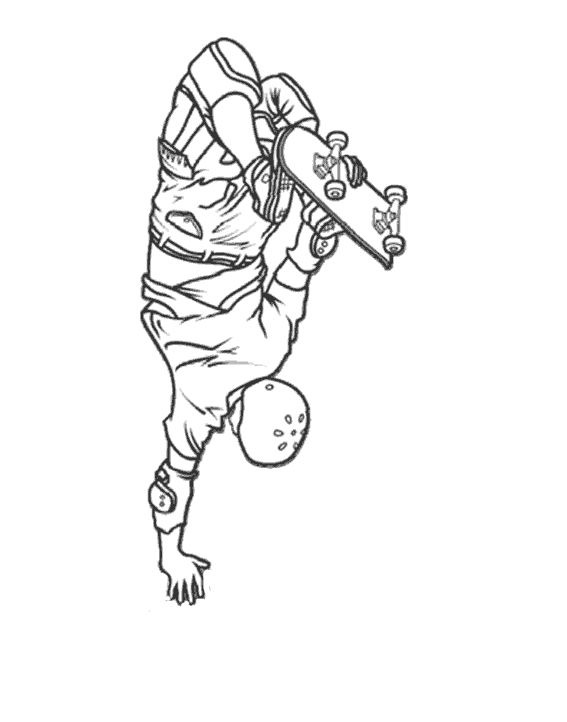 Coloriage d'un skateboard sur une surface urbaine