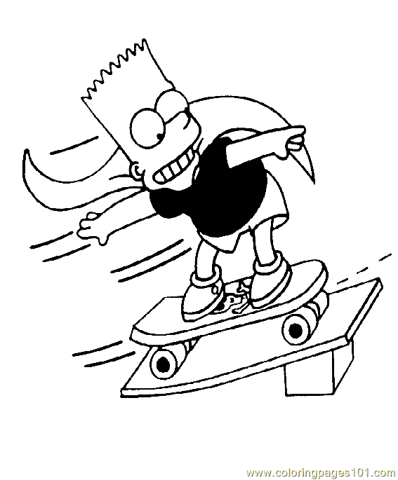 Coloriage d'un skateboard sur un fond dynamique