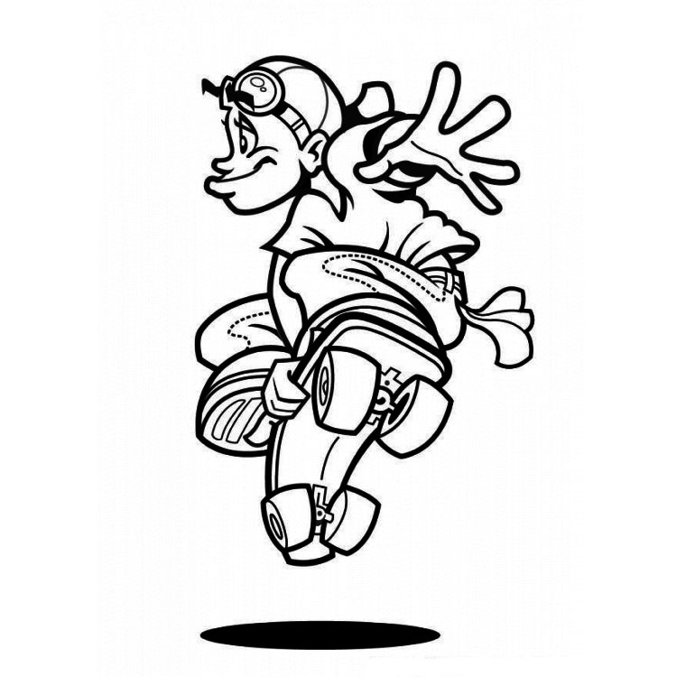 Coloriage d'un skateboard en pleine action sur une surface lisse
