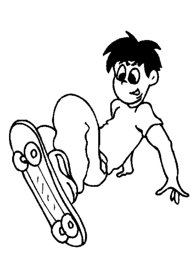 Coloriage d'un skateboard sur un fond dynamique
