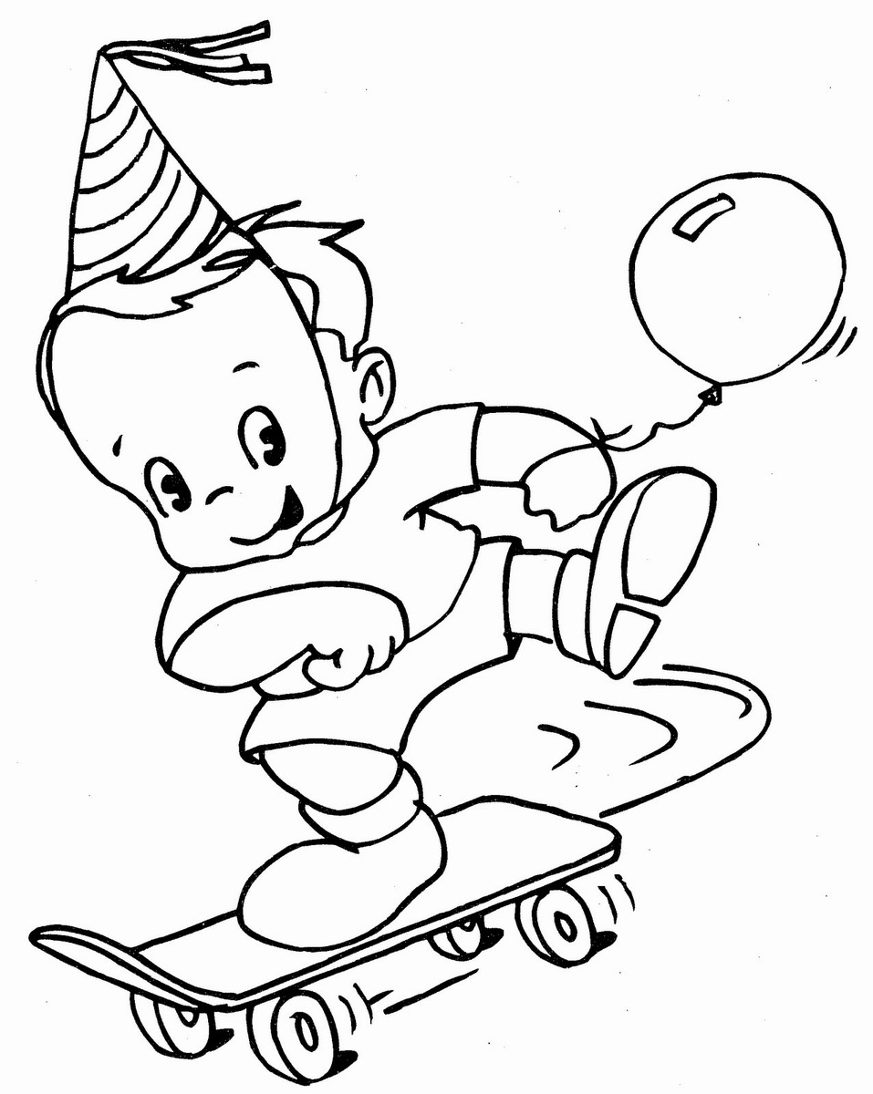 Coloriage d'un skateboard sur une surface plane avec des détails stylisés