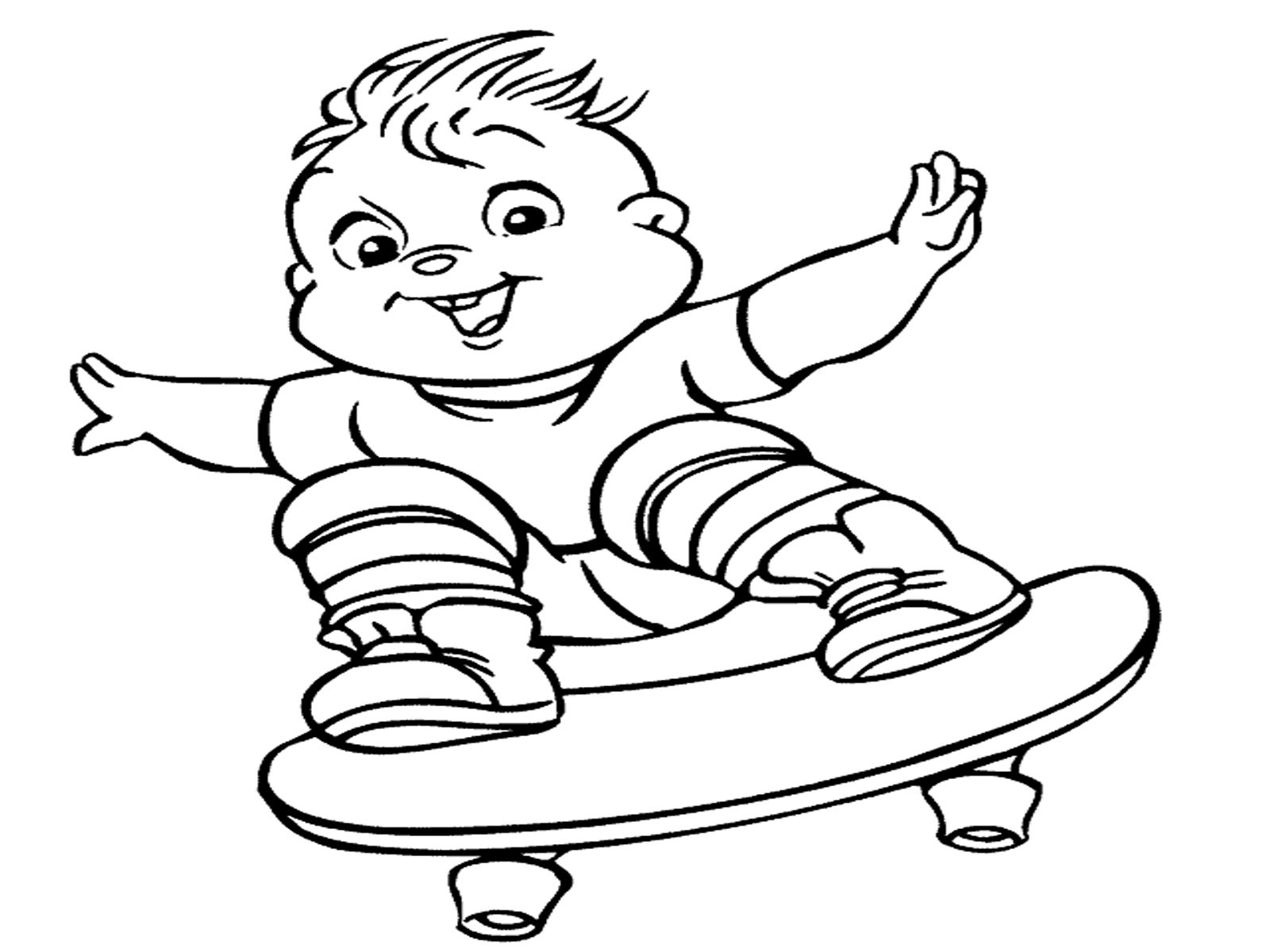 Coloriage d'un skateboard avec des détails dynamiques