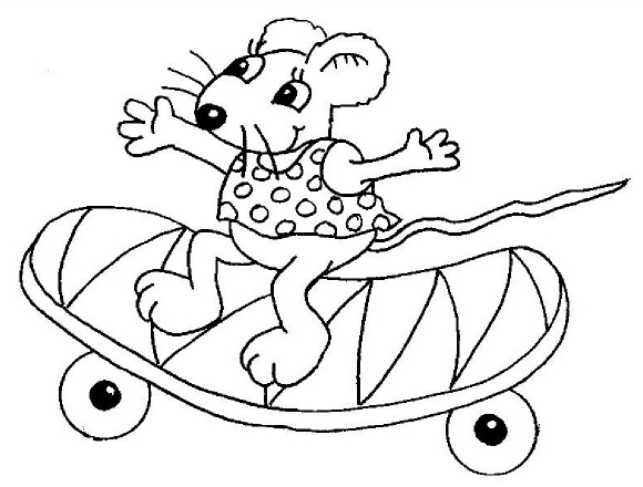 Coloriage d'un skateboard en pleine action sur une surface lisse