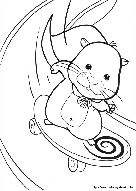 Coloriage d'un skateboard sur une planche à roulettes