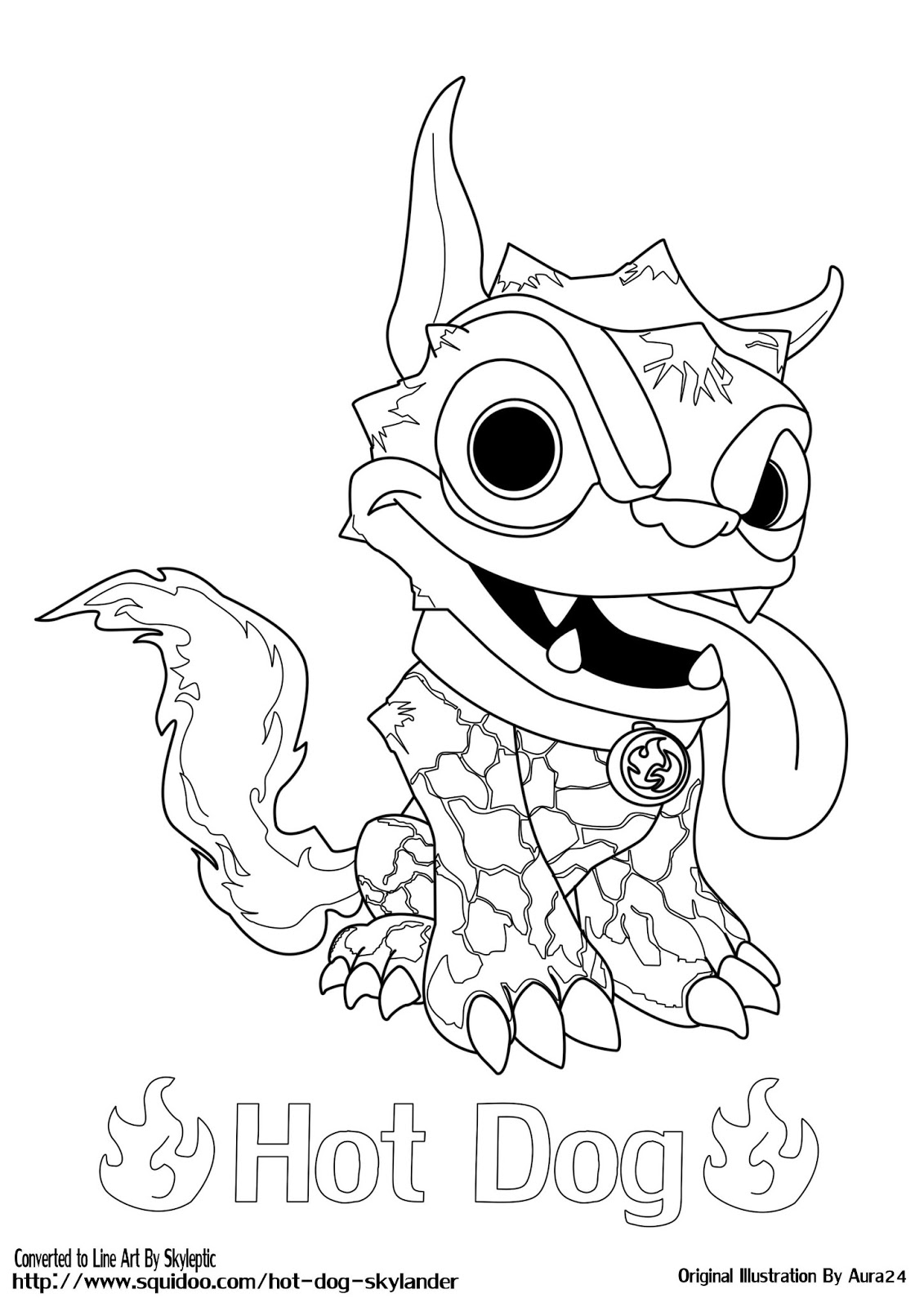 Coloriage de personnages Skylanders en pleine action dans un décor dynamique