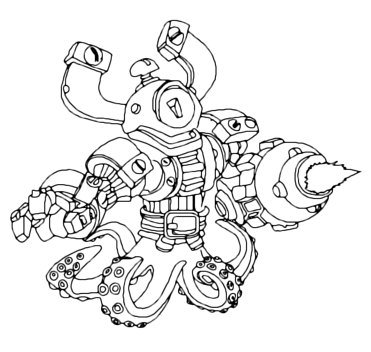 Personnages de Skylanders en pleine action dans un décor fantastique