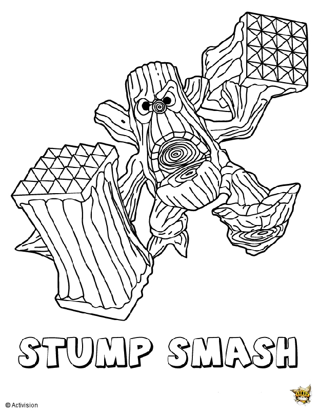 Coloriage de personnages de Skylanders en pleine action dans un décor dynamique