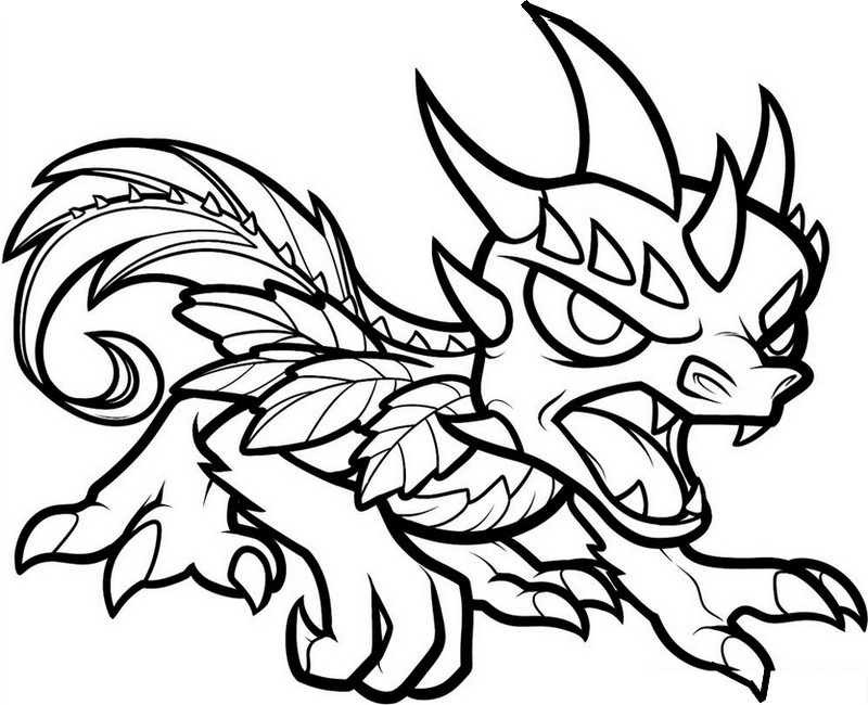 Coloriage de personnages Skylanders dans un décor dynamique