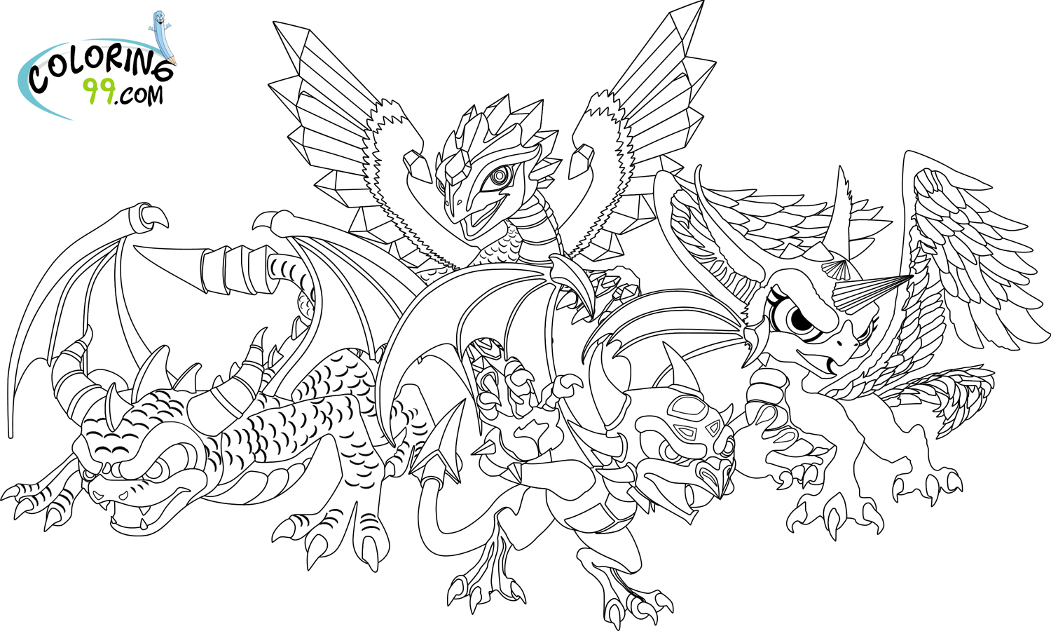 Personnages de Skylanders en pleine action dans un monde coloré