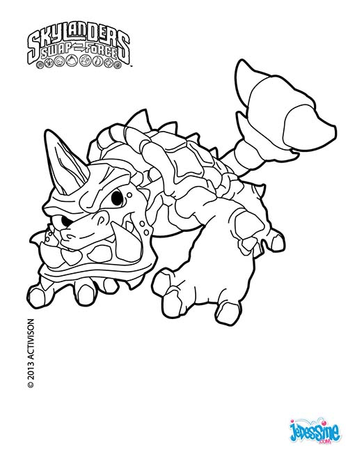 Personnages de Skylanders en pleine action dans un décor fantastique