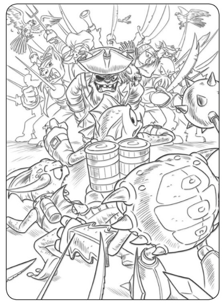 Personnages de Skylanders en pleine aventure dans un monde fantastique