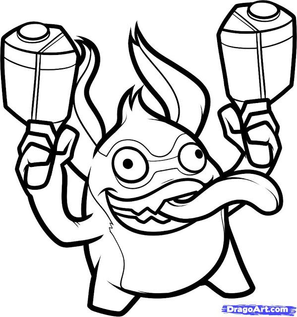 Personnages de Skylanders en pleine action dans un décor dynamique