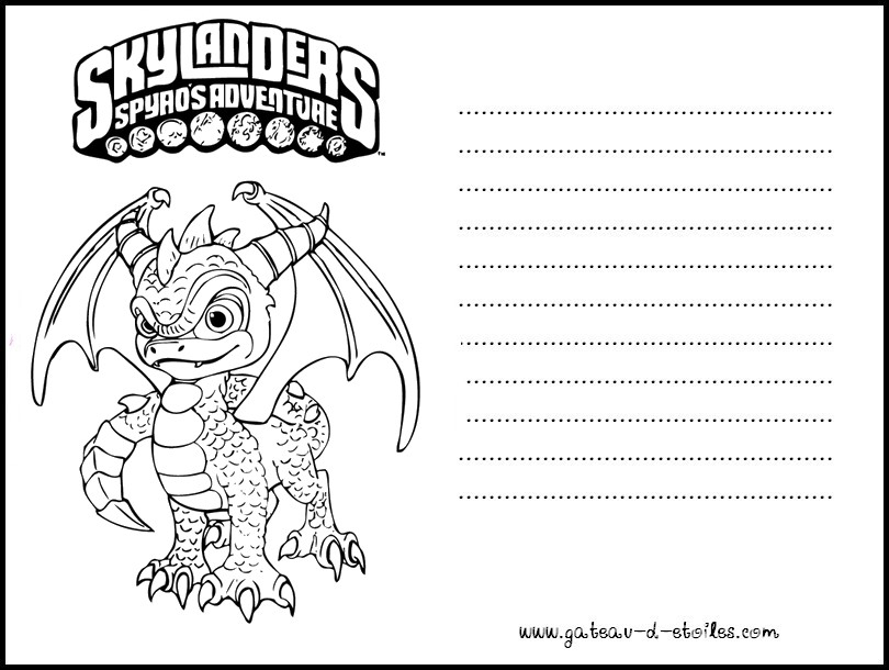 Coloriage de personnages Skylanders en action dans un décor dynamique