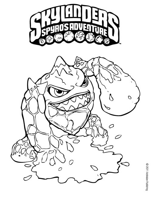 Coloriage de personnages Skylanders en pleine action dans un décor dynamique