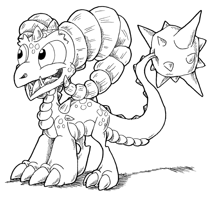 Coloriage de personnages Skylanders en pleine action dans un décor dynamique
