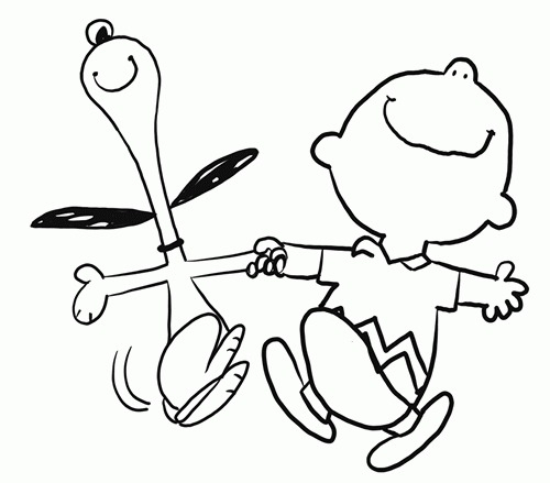 Snoopy en train de rêver sur son doghouse