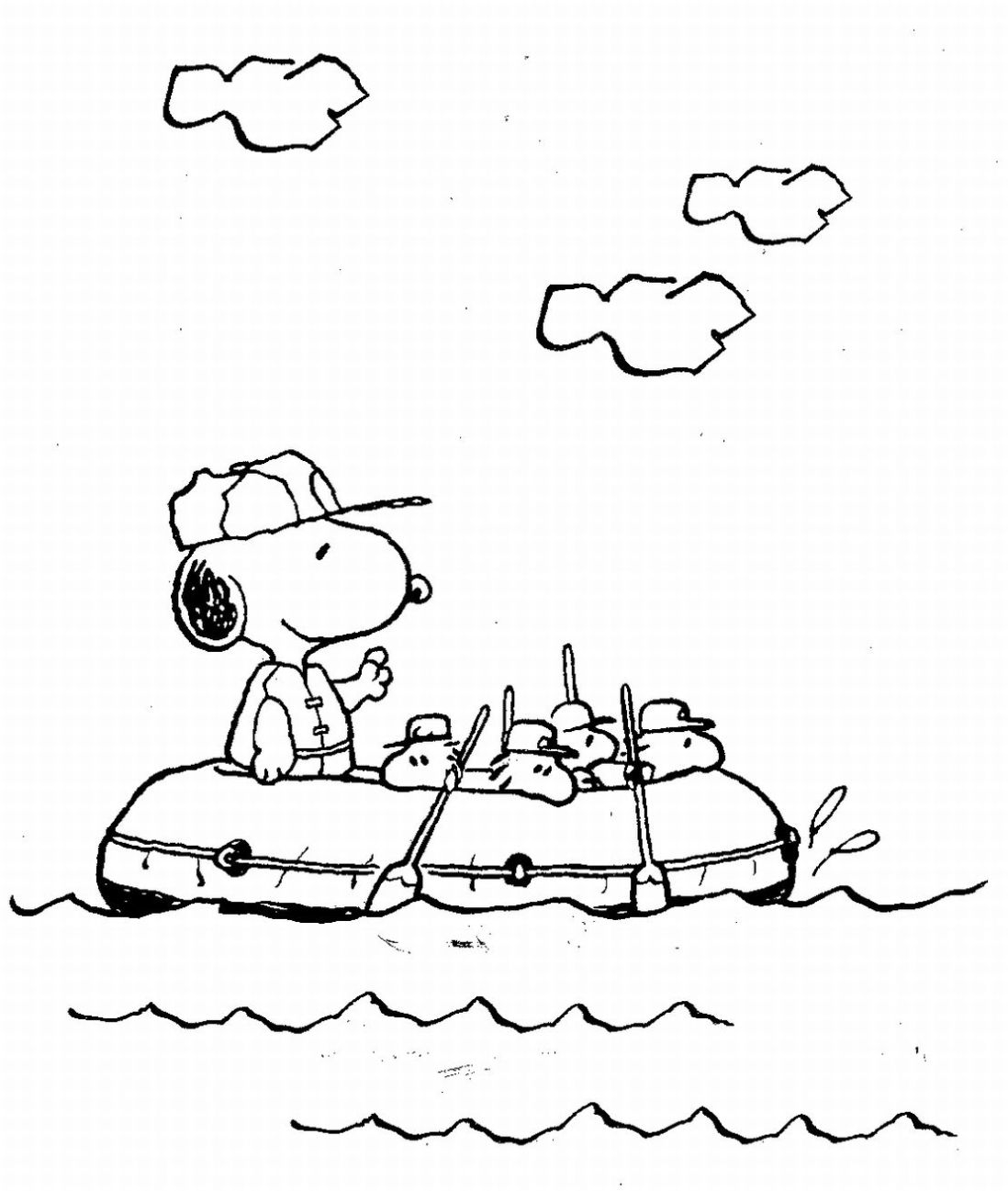 Snoopy en pleine réflexion sur son doghouse