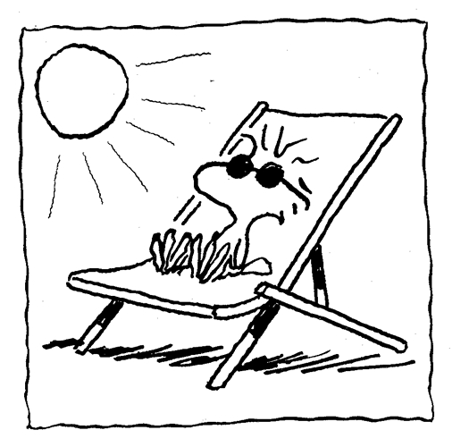 Snoopy en pleine réflexion sur son doghouse