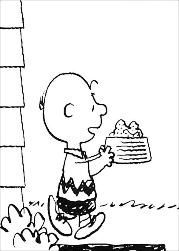 Snoopy et Woodstock se reposent sur une petite colline