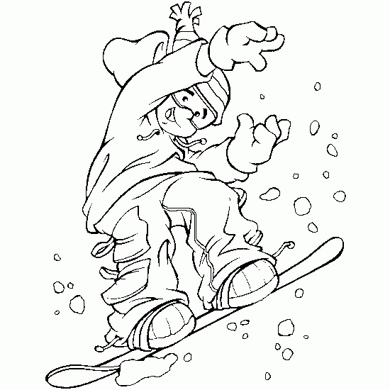 Un snowboarder en pleine action sur une pente enneigée