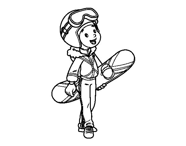 Personne faisant du snowboard sur une planche à neige dans un décor hivernal