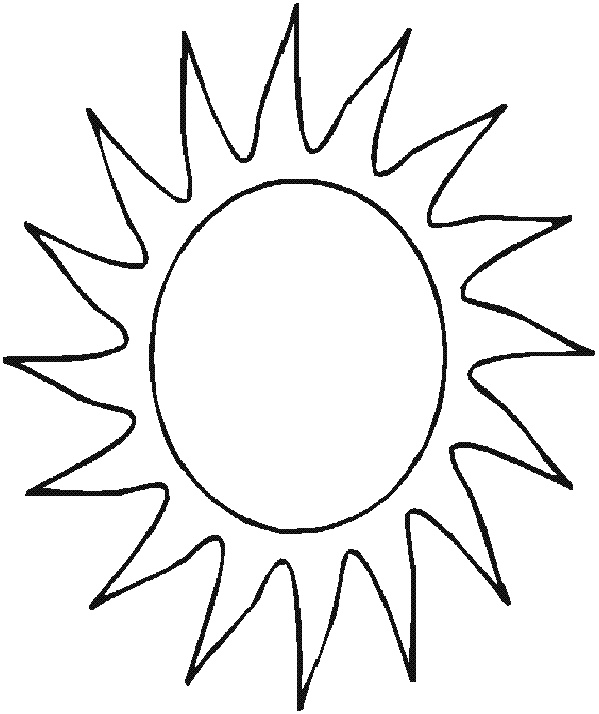 Coloriage d'un soleil souriant rayonnant dans un ciel clair