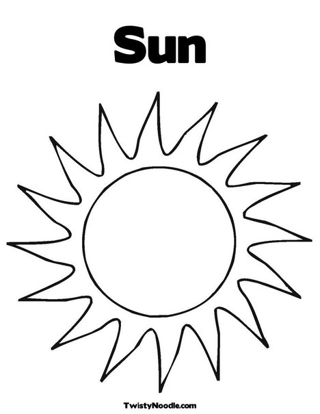 Coloriage d'un soleil souriant dans un ciel dégagé