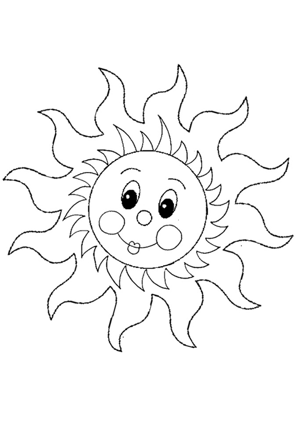 Un soleil souriant entouré de rayons joyeux