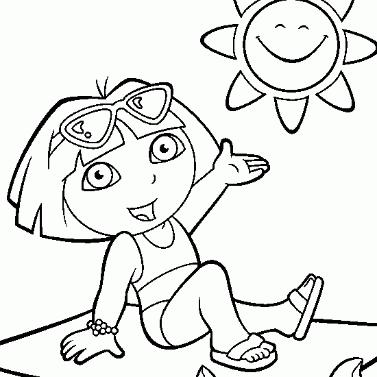 Coloriage d'un soleil souriant entouré de rayons joyeux