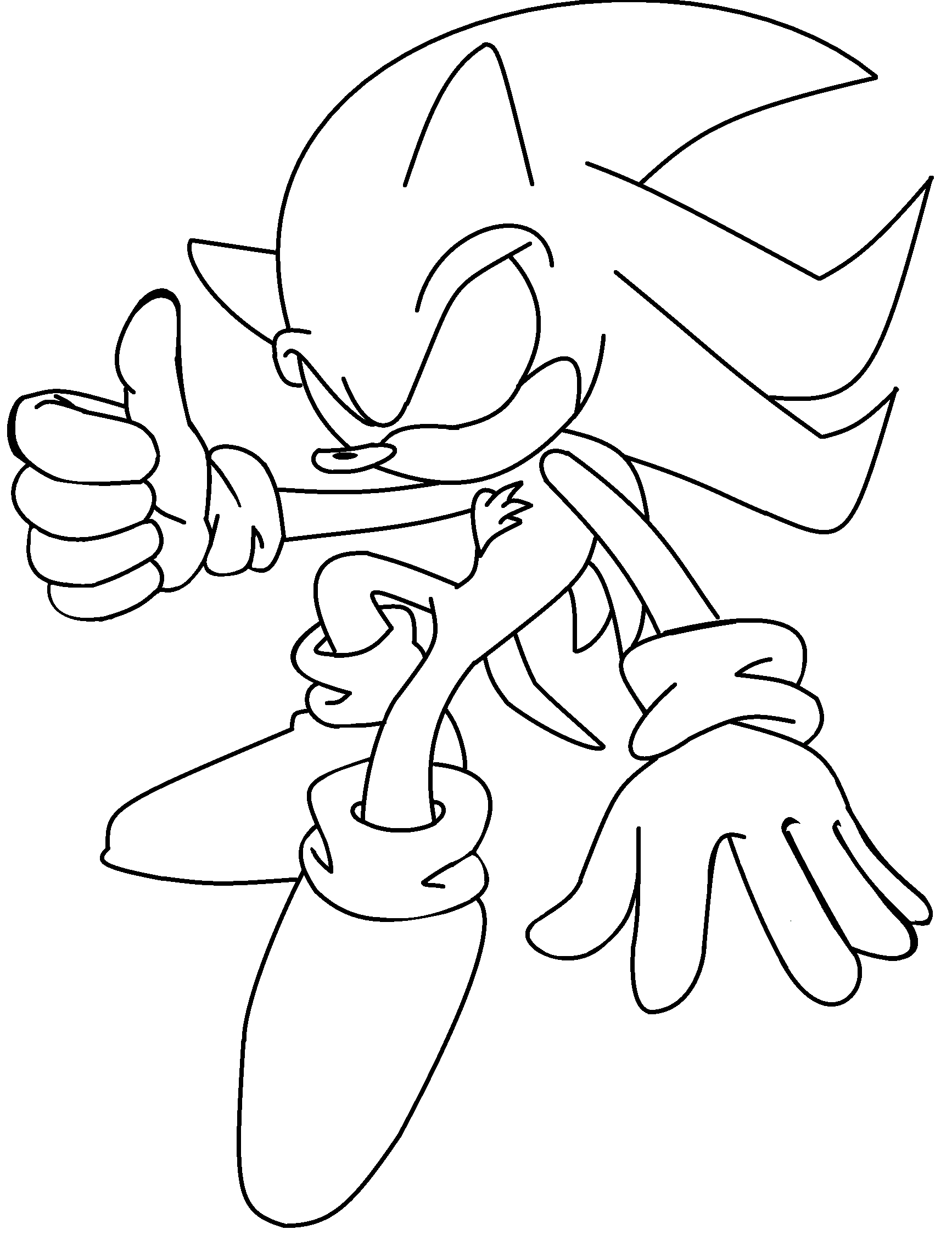 Sonic le hérisson courant à toute vitesse dans un paysage dynamique