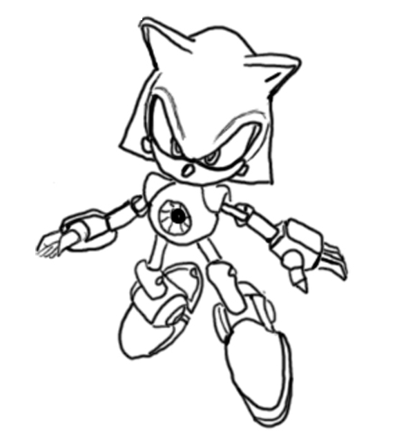 Sonic le hérisson en pleine course à travers la nature