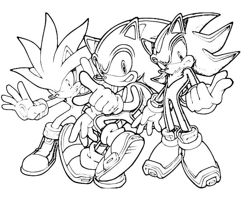 Coloriage de Sonic en pleine course dans un paysage dynamique