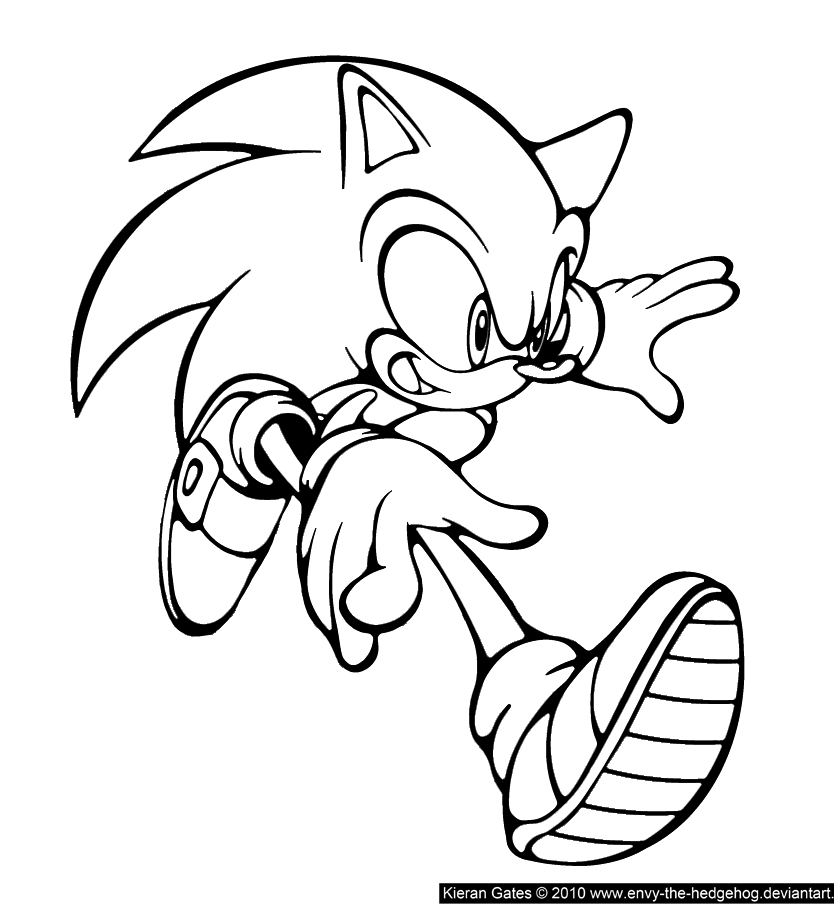 Sonic en pleine course à travers un paysage dynamique