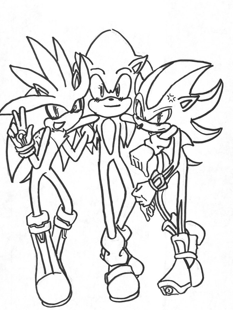 Coloriage de Sonic en pleine course à travers un paysage dynamique