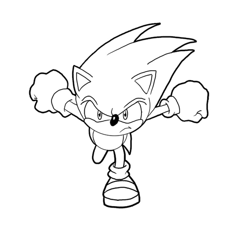 Sonic le hérisson en pleine course dans un paysage dynamique