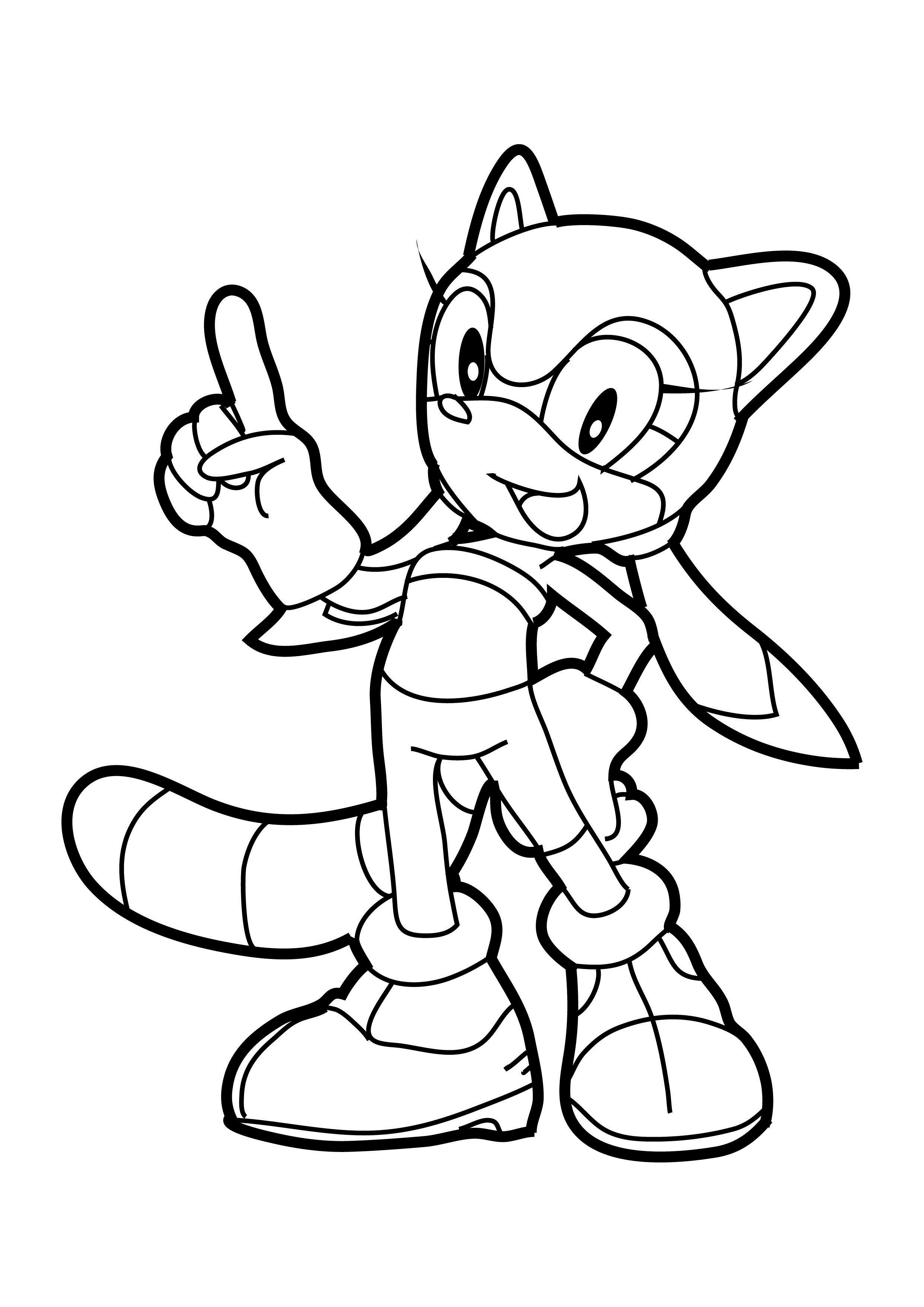 Coloriage de Sonic le hérisson en pleine course dans un décor dynamique