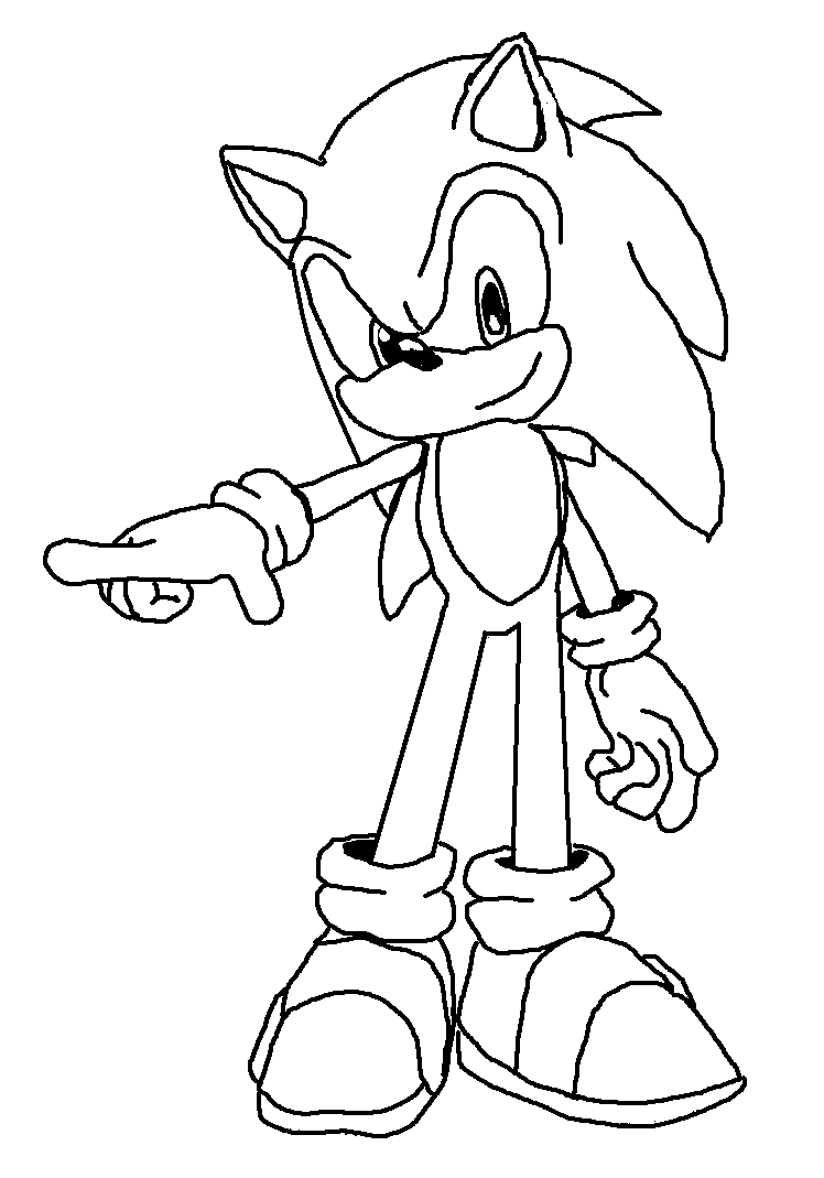 Sonic en pleine course au milieu d'une scène dynamique