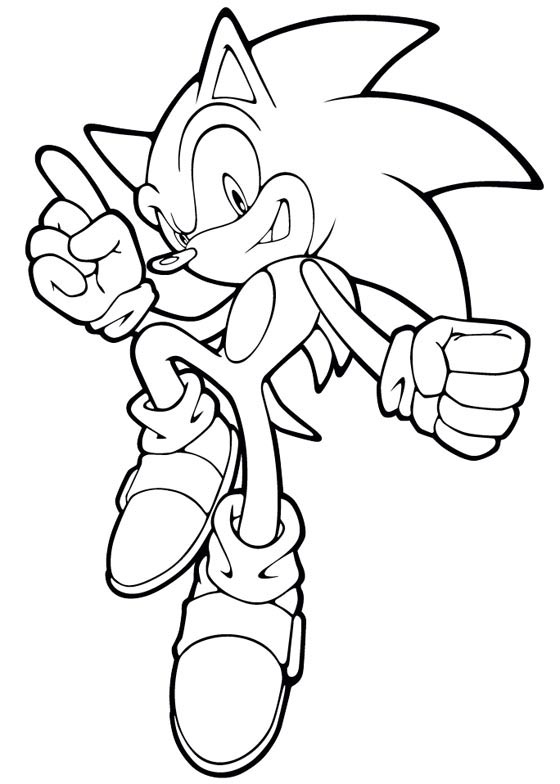 Sonic en pleine course à travers un paysage stylisé