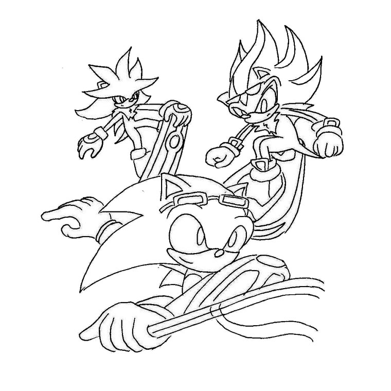 Sonic le hérisson en pleine course sur un chemin sinueux