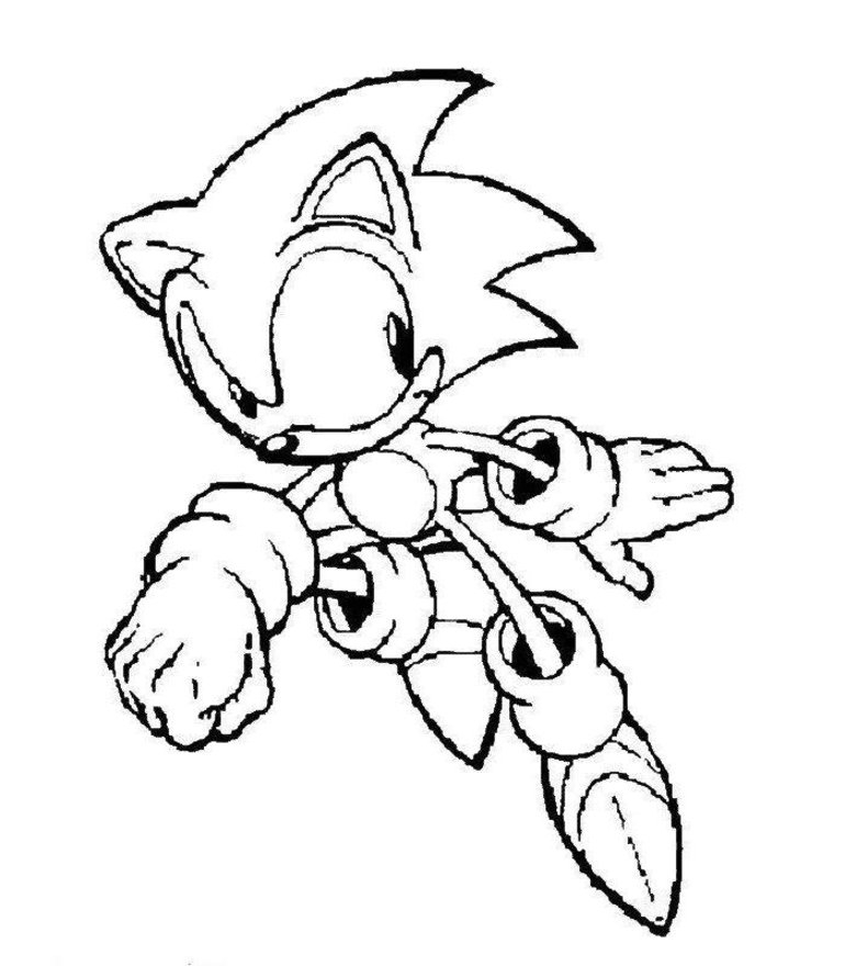 Sonic en pleine course à travers un paysage urbain